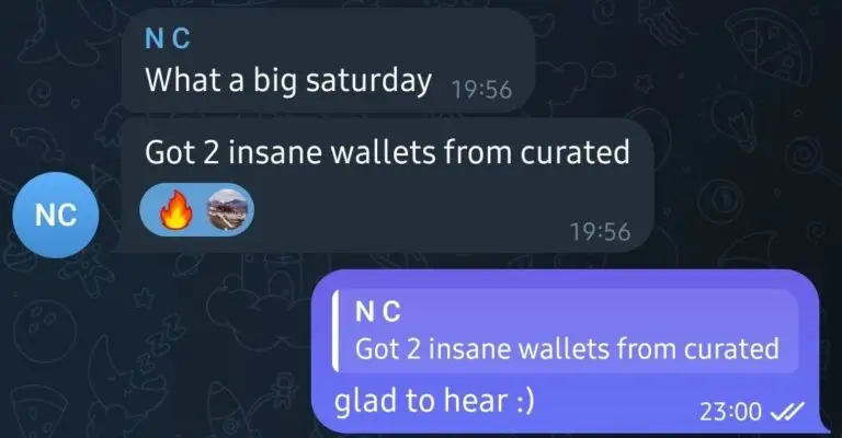 curated wallets insane profit